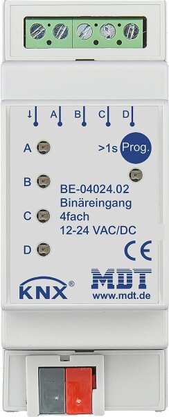 Reiheneinbaugerät MDT 4-fach Binäreingang Eingang 24V AC/DC