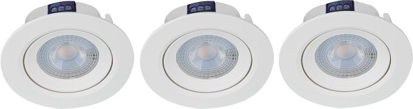Spots - 5W 360lm 2700K 38° Ø90mm - dimmbar - Weiß VPE 3