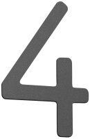 Hausnummernschild klein "7" anthrazit, Edelstahl