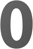 Hausnummernschild groß "0" anthrazit,...