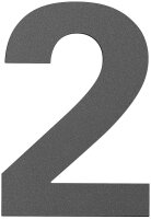 Hausnummernschild groß "7" anthrazit, Edelstahl