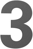 Hausnummernschild groß "b" anthrazit, Edelstahl