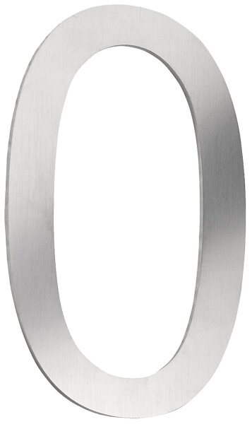 Hausnummernschild klein "0", Edelstahl