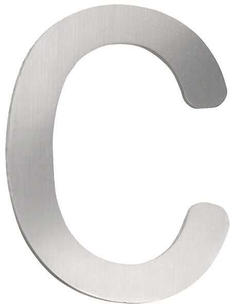 Hausnummernschild klein "c", Edelstahl