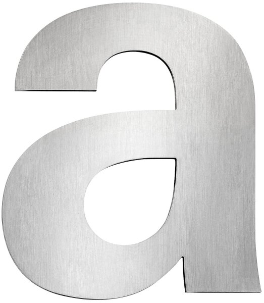 Hausnummernschild groß "a" , Edelstahl