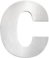 Hausnummernschild groß "c", Edelstahl