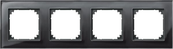 M-PLAN-Echtgalsrahmen, 4fach Onyxschwarz