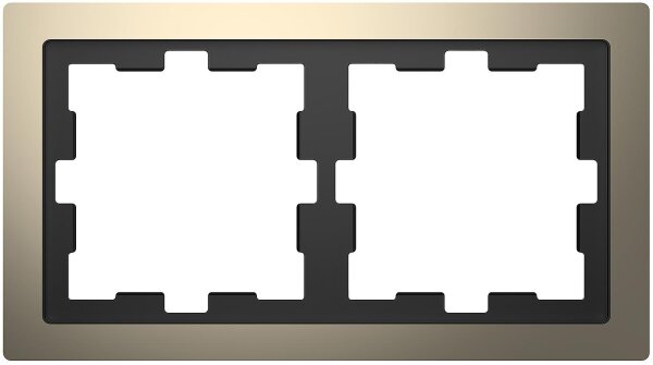 D-Life Metallrahmen, 2fach, Nickelmetallic