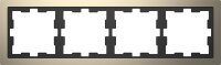 D-Life Metallrahmen, 4fach, Nickelmetallic