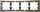 D-Life Metallrahmen, 4fach, Nickelmetallic