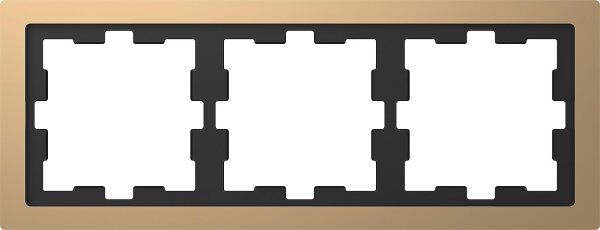 D-Life Metallrahmen, 3fach, Champagnermetallic