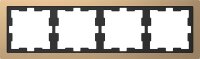 D-Life Metallrahmen, 4fach, Champagnermetallic