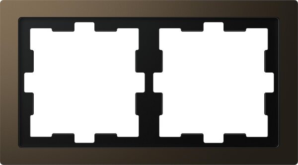 D-Life Metallrahmen, 2fach,  Moccametallic