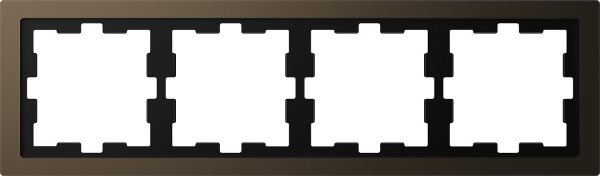 D-Life Metallrahmen, 4fach,  Moccametallic