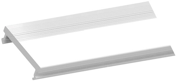 QualityFlex ONE-Kunststoff-Abdeckung, transparent, L x B x H: 2.000 x 17,6 x 4 mm