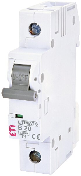 Leitungsschutzschalter Etimat  6, 1p, B20