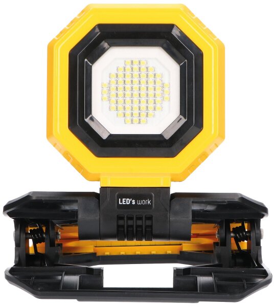 LED Akku Arbeitsleuchte, mit Gerüstklemme