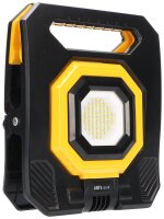 LED Akku Arbeitsleuchte, mit Gerüstklemme