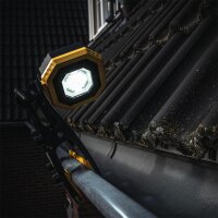 LED Akku Arbeitsleuchte, mit Gerüstklemme