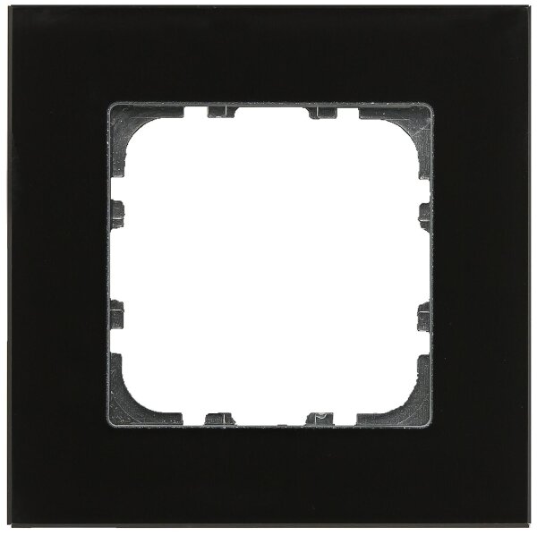 Glasrahmen Taster 1-fach für 55 mm Programme, Schwarz