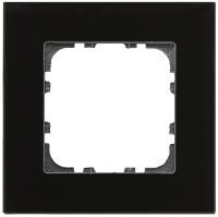 Glasrahmen Taster 1-fach für 55 mm Programme, Schwarz
