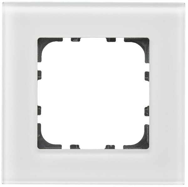 Glasrahmen Taster 1-fach für 55 mm Programme, Weiß