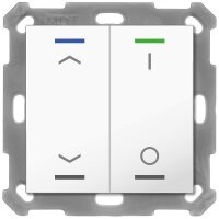 Taster Light 55 2-fach, RGBW, mit Temperatursensor, Reinweiß glänzend, Schalten