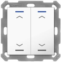 Taster Light 55 ohne Temperatursenor 2-fach, RGBW, Reinweiß glänzend, Schalten_Jalousie