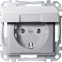 System M, Steckdose mit Klappdeckel Merten, anthrazit