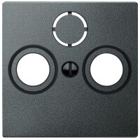 System M, Abdeckung für SAT-Antennendose 3-fach Merten, aluminium