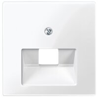 System M, Abdeckung UAE Datendose 1-Fach Merten, polarweiß glänzend