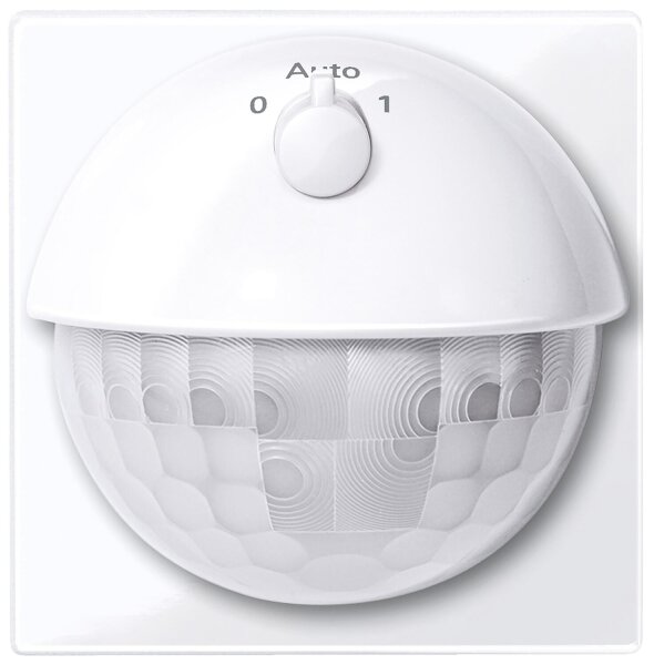System M, Bewegungsmelder Argus 180 UP Sensor Modul mit Schalter Merten, aktivweiß glänzend