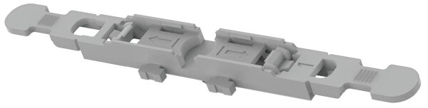 Wago Befestigungsadapter 1-fach mit Zugentlastung für Durchgangsverbinder mit Hebel 221-2511, mit Rastfuß, VPE 25