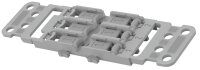 Wago Befestigungsadapter 4-fach mit Zugentlastung für Durchgangsverbinder mit Hebel 221-2514, mit Rastfuß, VPE 25
