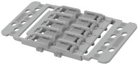 Wago Befestigungsadapter 4-fach mit Zugentlastung für Durchgangsverbinder mit Hebel 221-2514, mit Rastfuß, VPE 25