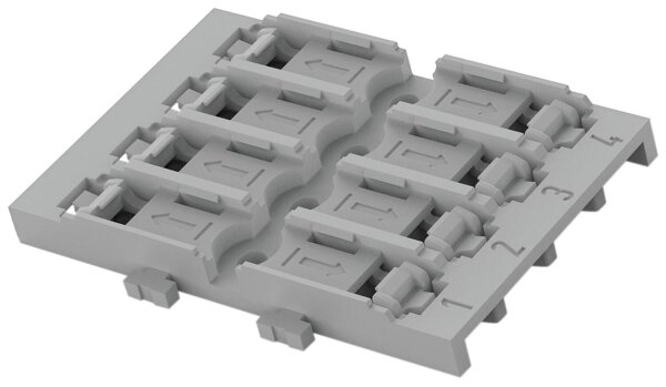 Wago Befestigungsadapter 4-fach für Durchgangsverbinder mit Hebel 221-2524, für Schraubbefestigung, VPE 25