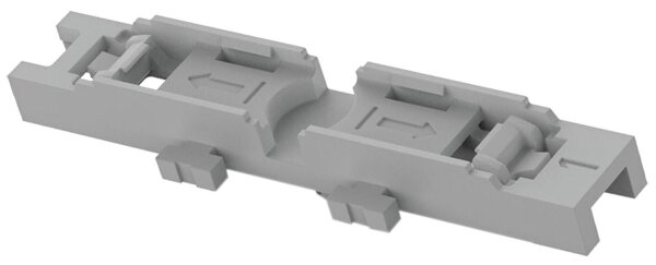 Wago Befestigungsadapter 1-fach für Durchgangsverbinder mit Hebel 221-2531, mit Rastfuß, VPE 25