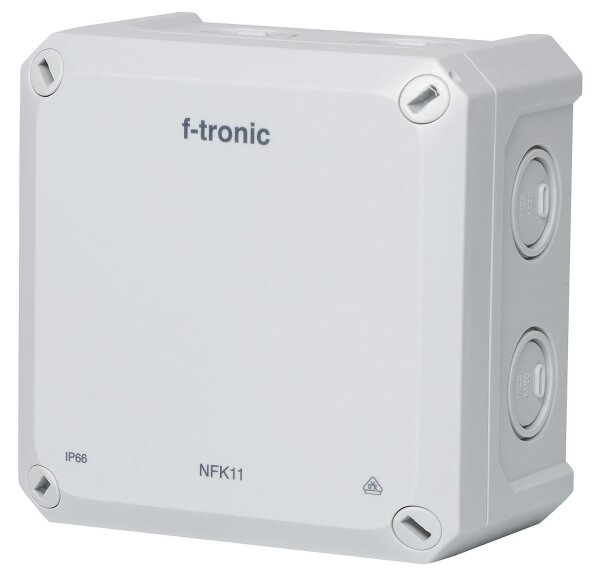 FR-Abzweigkasten 110x110x67mm, Ausbrechöffnungen IP66, PS, grau, NFK11gr