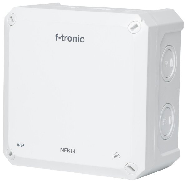 FR-Abzweigkasten 140x140x81mm, Ausbrechöffnungen IP66, PS, weiß, NFK14ws