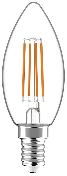 LED Filament Leuchtmittel - Kerze C35 E14 4.5W 470lm 2700K Klar 330°