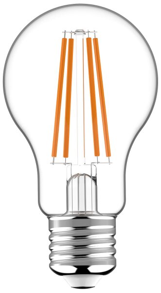 LED Filament Leuchtmittel - Glühlampe A60 E27 7W 806lm 2700K Klar 330° n. dimmbar