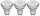 LED SMD Leuchtmittel - Spot MR16 GU10 4W 345lm 2700K Klar 36° 3er Pack