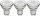 LED SMD Leuchtmittel - Spot MR16 GU10 4W 345lm 4000K Klar 36° - 3erSparpack