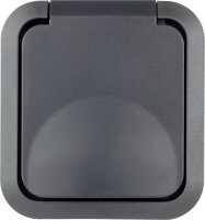 AquaStorm Steckdose 1-fach AP grau