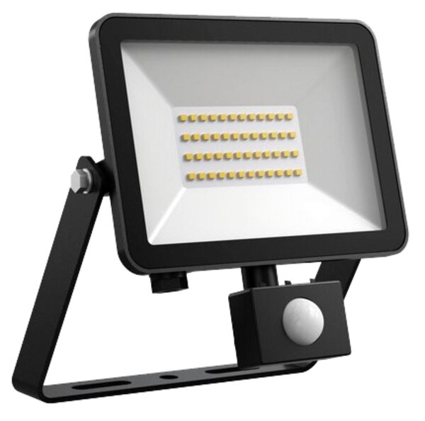 LED-Strahler FLOORslim-sensor, 30W 3000K schwarz mit Bewegungsmelder PIR