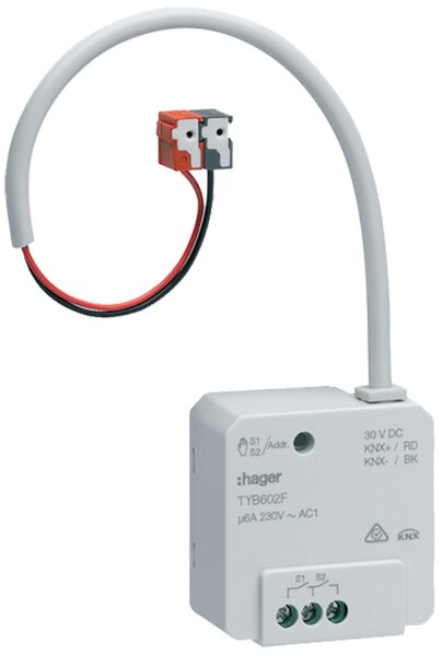 Hager Schaltaktor Jalousieaktor 2/1-fach 6A KNX UP TYB602F