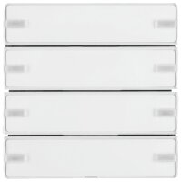 Berker Tastsensor Komfort Q.x 1-fach mit Beschriftungsschild KNX polarweiß samt