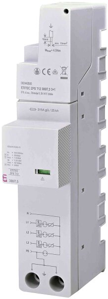 Kombiableiter ETITEC ZPS T12 300/12,5 3+1 RC