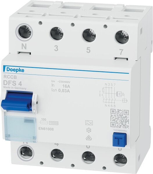 Fehlerstromschutzschalter DFS 4 063-4/0,03-A puls- und wechselstromsensitiv Typ A