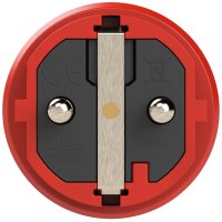 Schutzkontaktstecker Vollgummi (rot/schwarz)